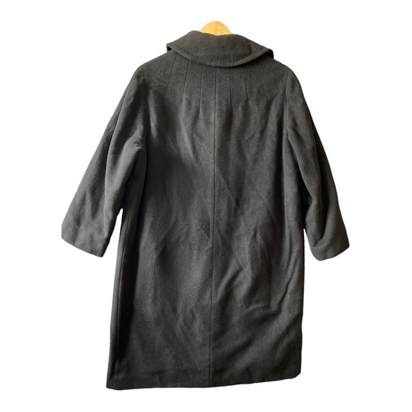 Women’s 100 percent Black Cashmere Overcoat Size M - Picture 3 of 16